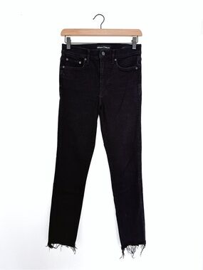 Aritzia Denim Forum The Nico Mid Rise Skinny Jeans Raw Hem Cropped - Size 27